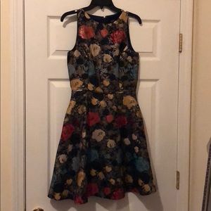 Floral Printed Crepe Dress